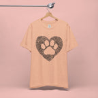 Fingerprint Heart Paw T-Shirt — Dog Paw Love Tee
