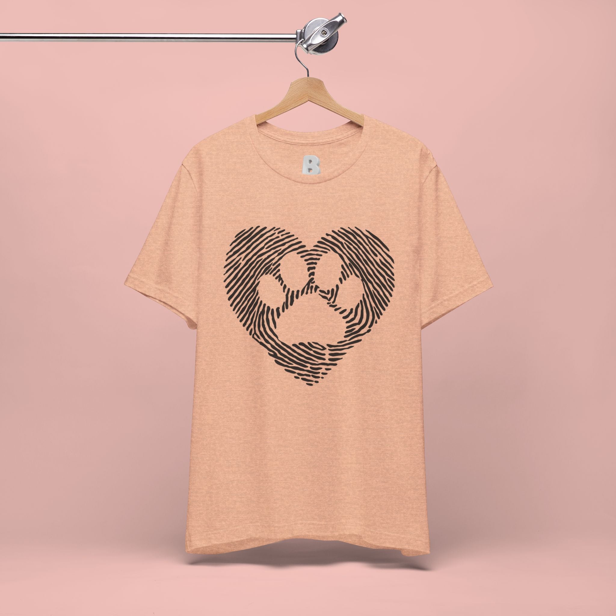 Fingerprint Heart Paw T-Shirt — Dog Paw Love Tee