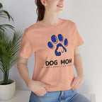 Dog Mom T-Shirt – Blue Paw Graphic "Dog Mom: It's Not a Hobby, It's a Lifestyle"