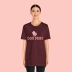Dog Mom T-Shirt — Pink Paw Graphic Tee for Dog Lovers