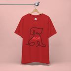 Mom Dog T-Shirt — Minimal Line Art Puppy Tee for Dog Moms, Mother's Day Gift