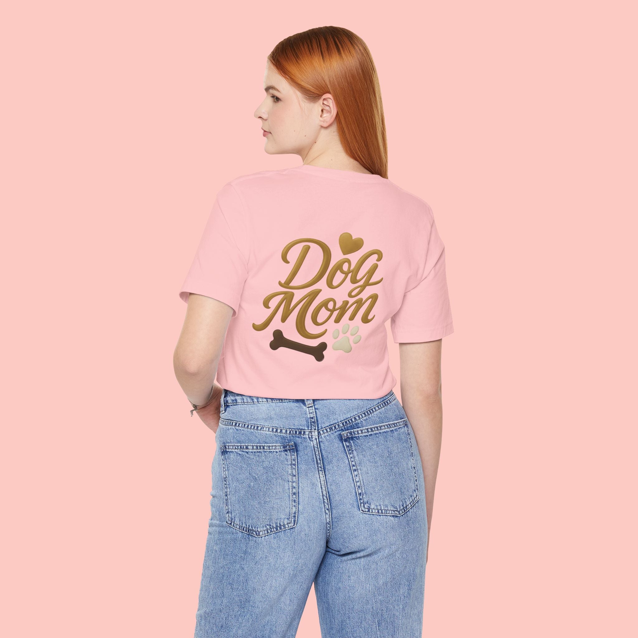 Dog Mom T-Shirt — Cute Paw & Bone Graphic Tee for Pet Lovers