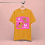 Dog Mom T-Shirt — Cute Pink "D for Dog, M for Mom" Graphic Tee