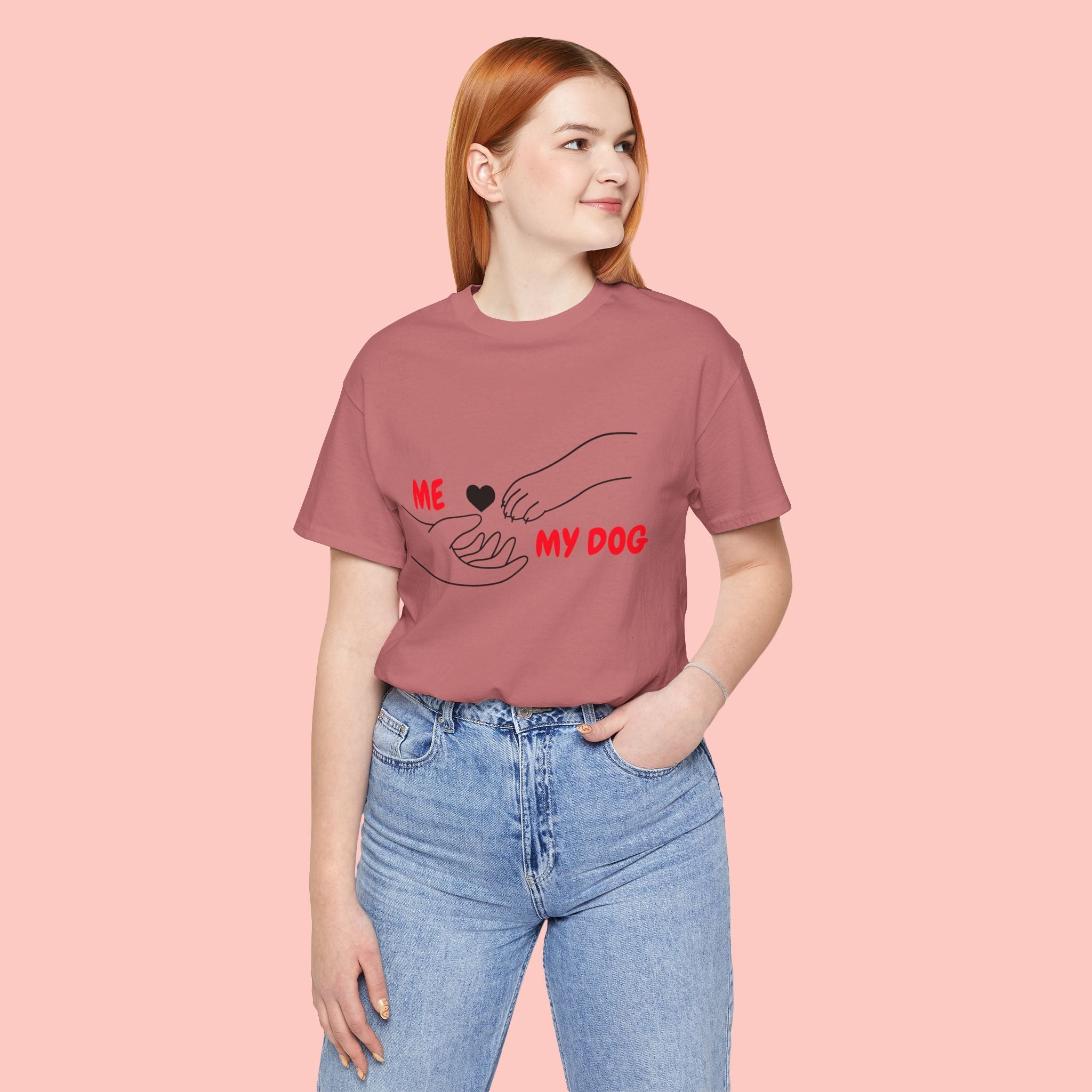 T-Shirt — "Me  My Dog" Minimalist Paw & Hand Illustration