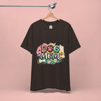 Dog Mom T-Shirt — Colorful Paw Print Graphic Tee for Pet Lovers