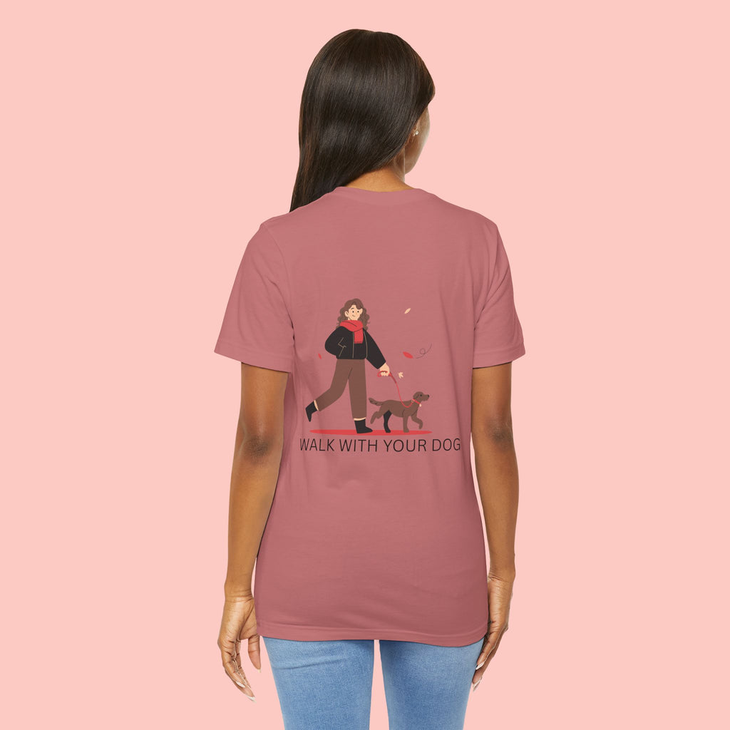 Walk With Your Dog T‑Shirt — Cute Dog Walking Graphic Tee