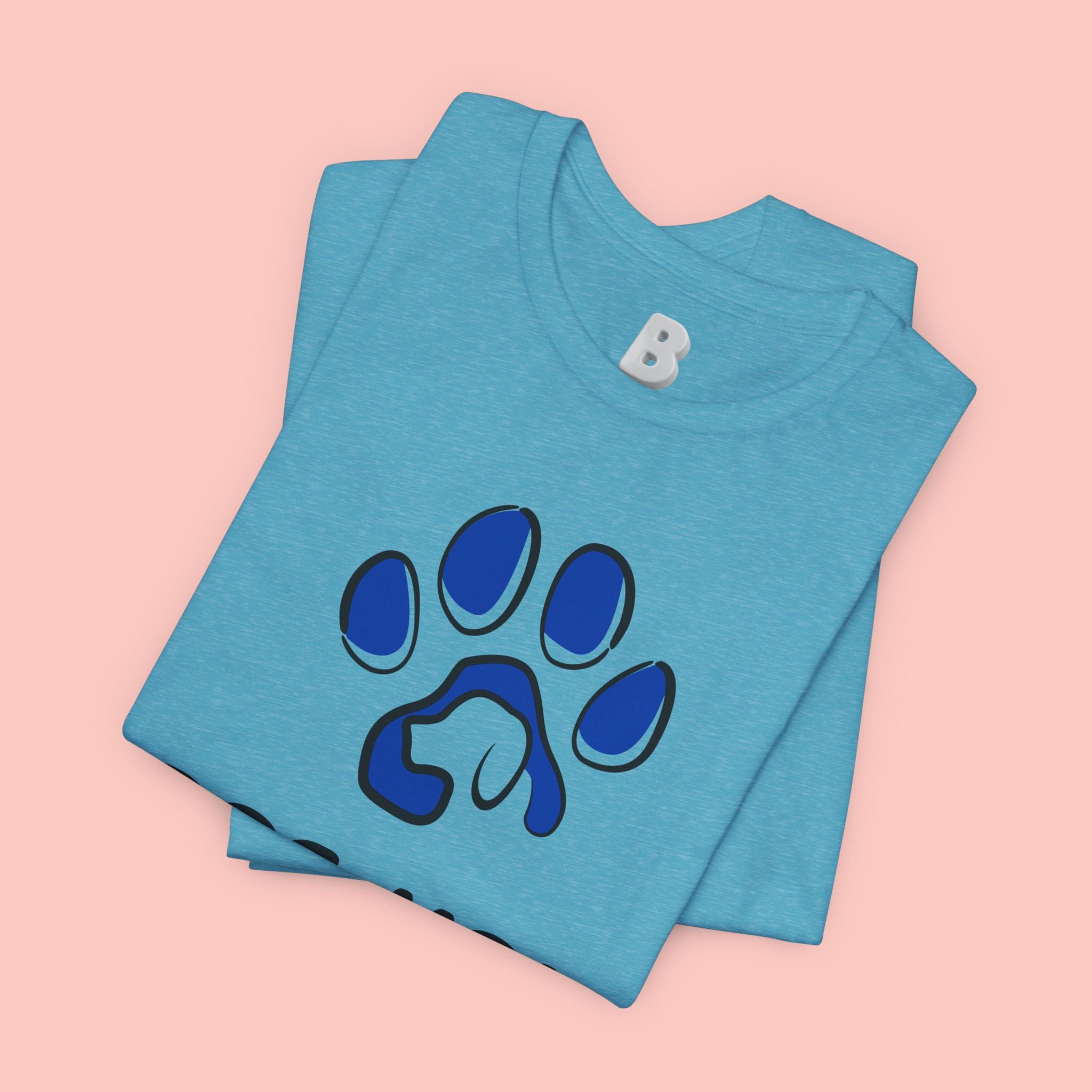 Dog Mom T-Shirt – Blue Paw Graphic "Dog Mom: It's Not a Hobby, It's a Lifestyle"