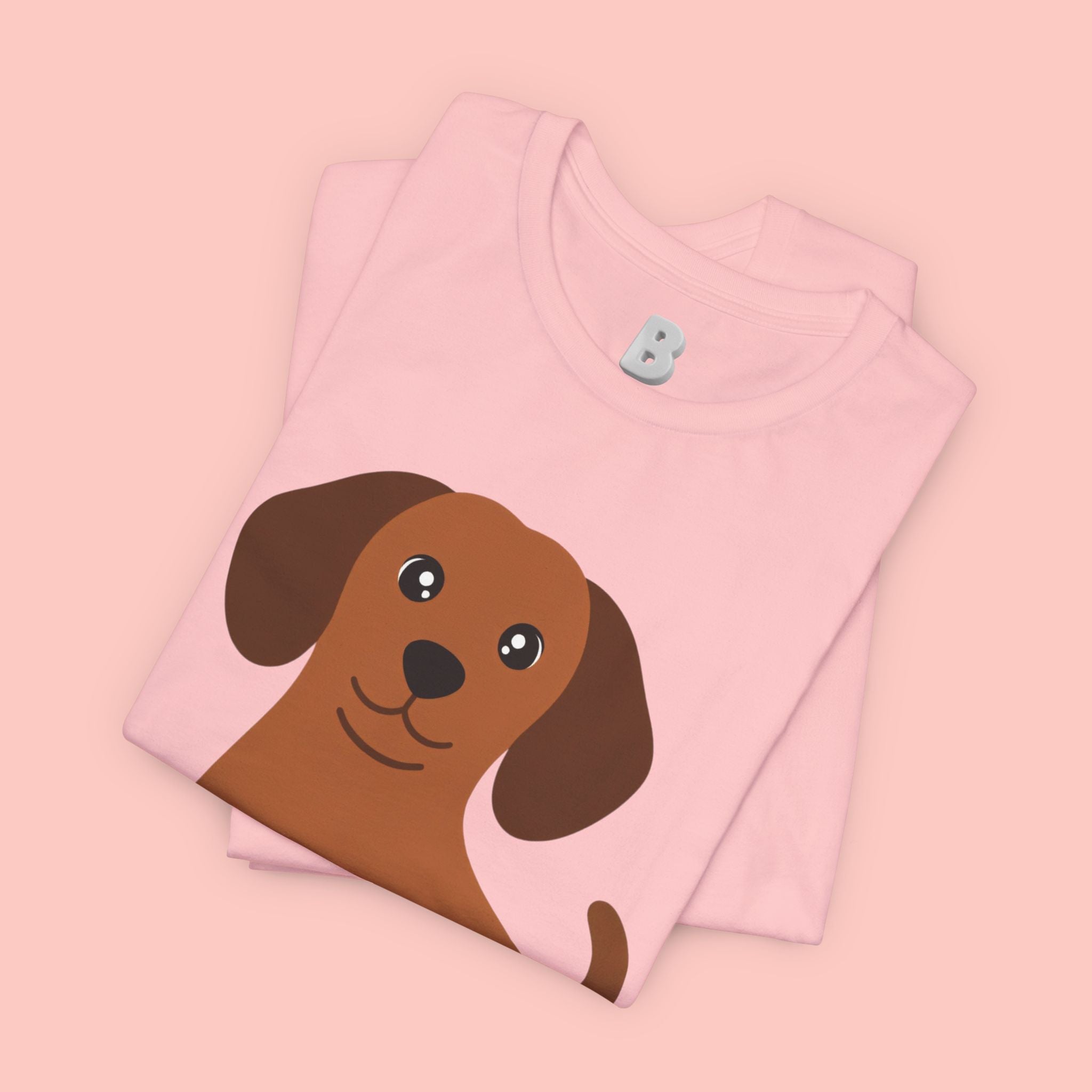 Dachshund Puppy Graphic T-Shirt — Cute Brown Dog Tee