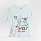 Lovely Dog Mom T-Shirt — Vintage Sketch Dog Graphic Tee