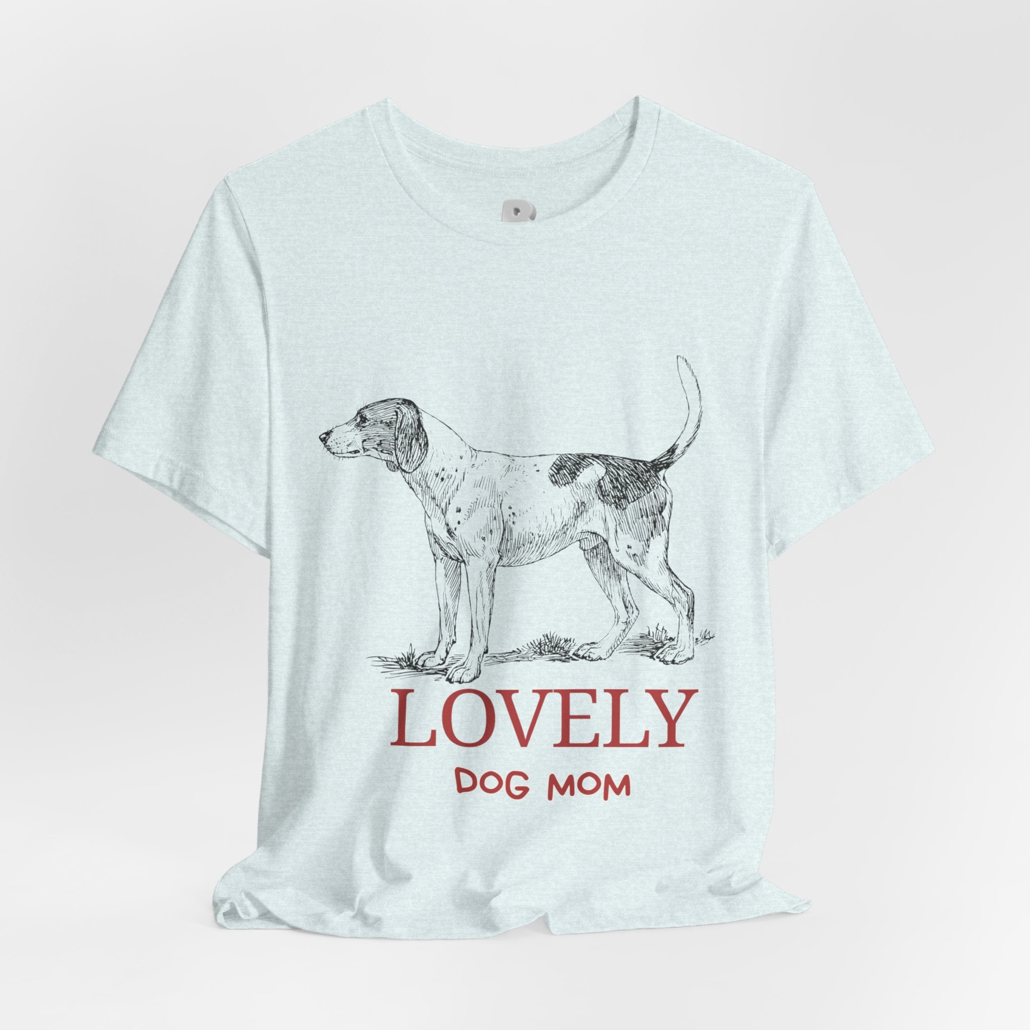 Lovely Dog Mom T-Shirt — Vintage Sketch Dog Graphic Tee