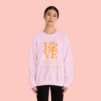 Love Paw Crewneck Sweatshirt — Pet Lover Graphic Sweatshirt