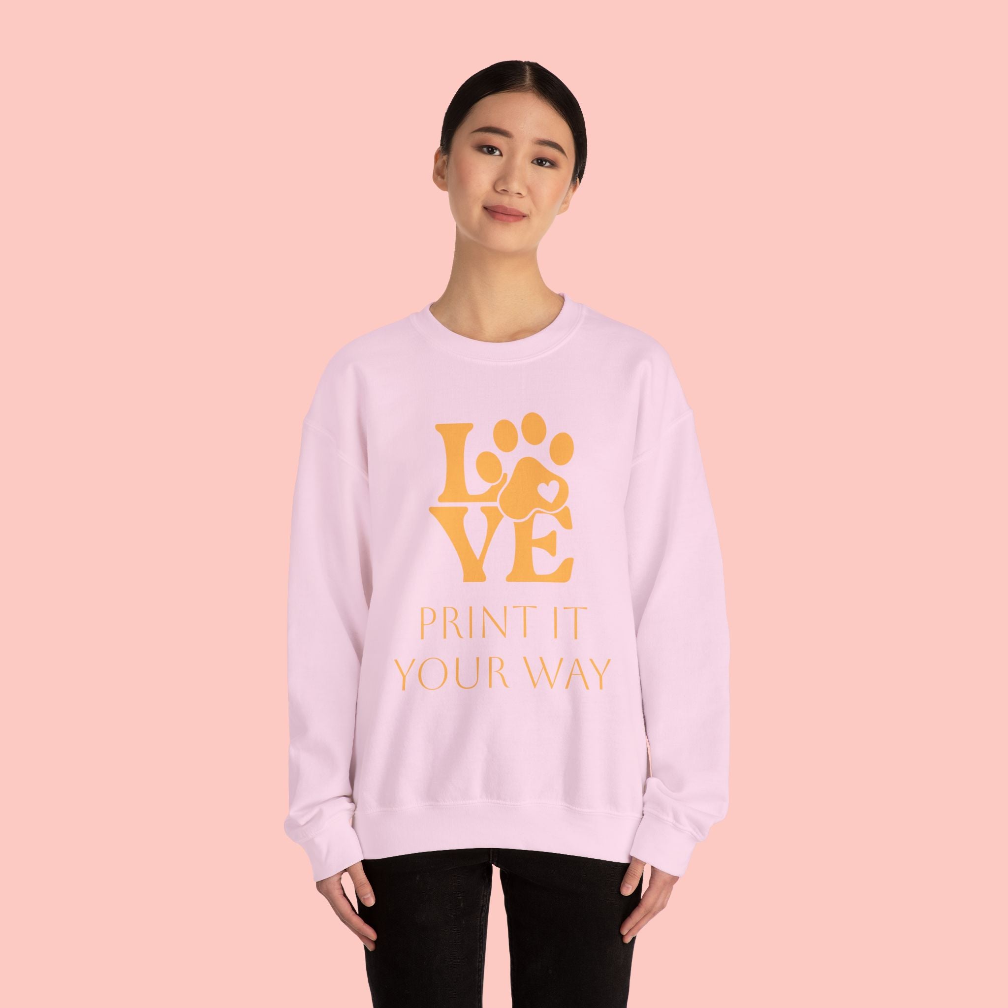 Love Paw Crewneck Sweatshirt — Pet Lover Graphic Sweatshirt