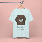 Dog Mother Wine Lover T-Shirt — Cute Cartoon Dog Graphic Tee