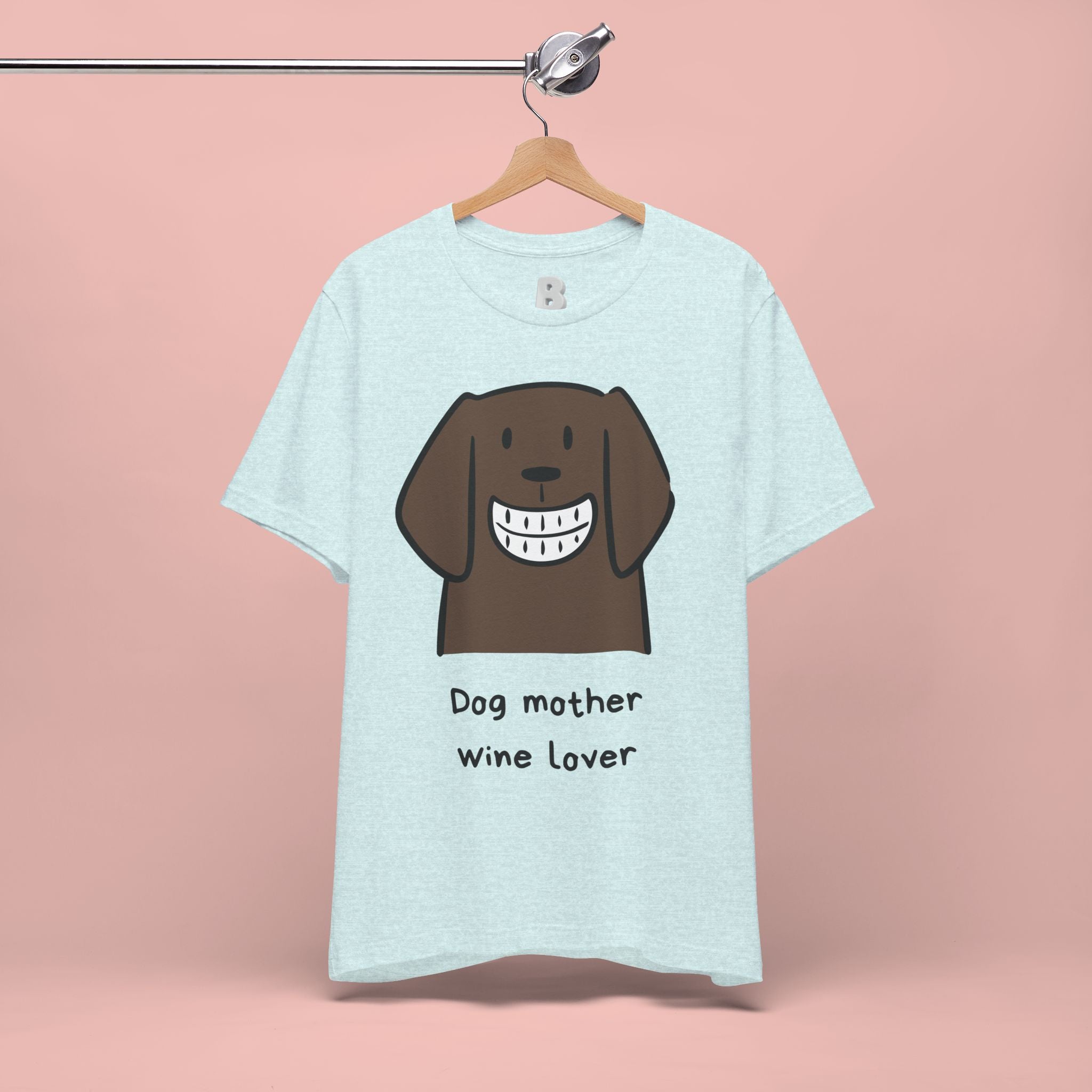 Dog Mother Wine Lover T-Shirt — Cute Cartoon Dog Graphic Tee