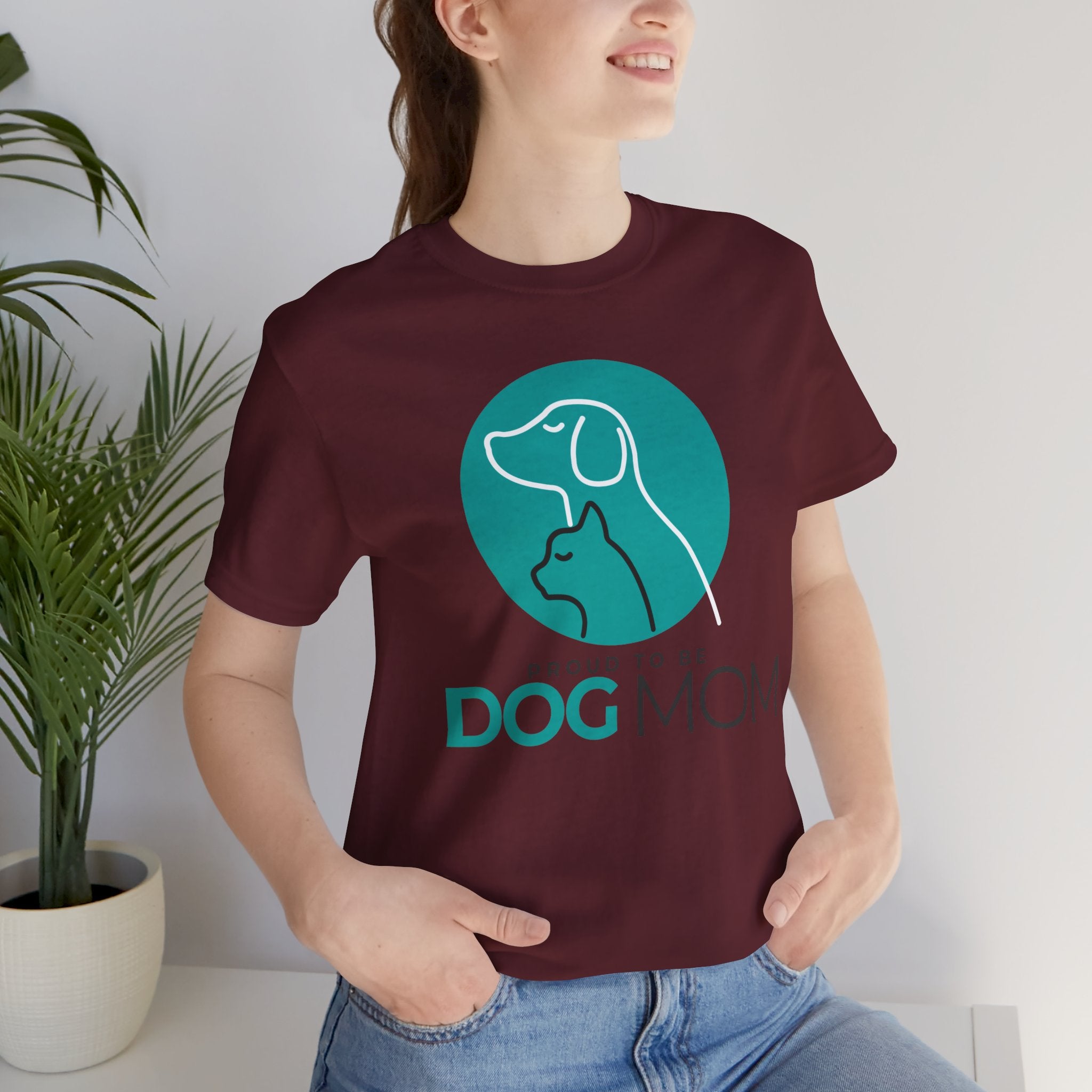 Dog Mom T-Shirt – "Proud to Be Dog Mom" Graphic Tee