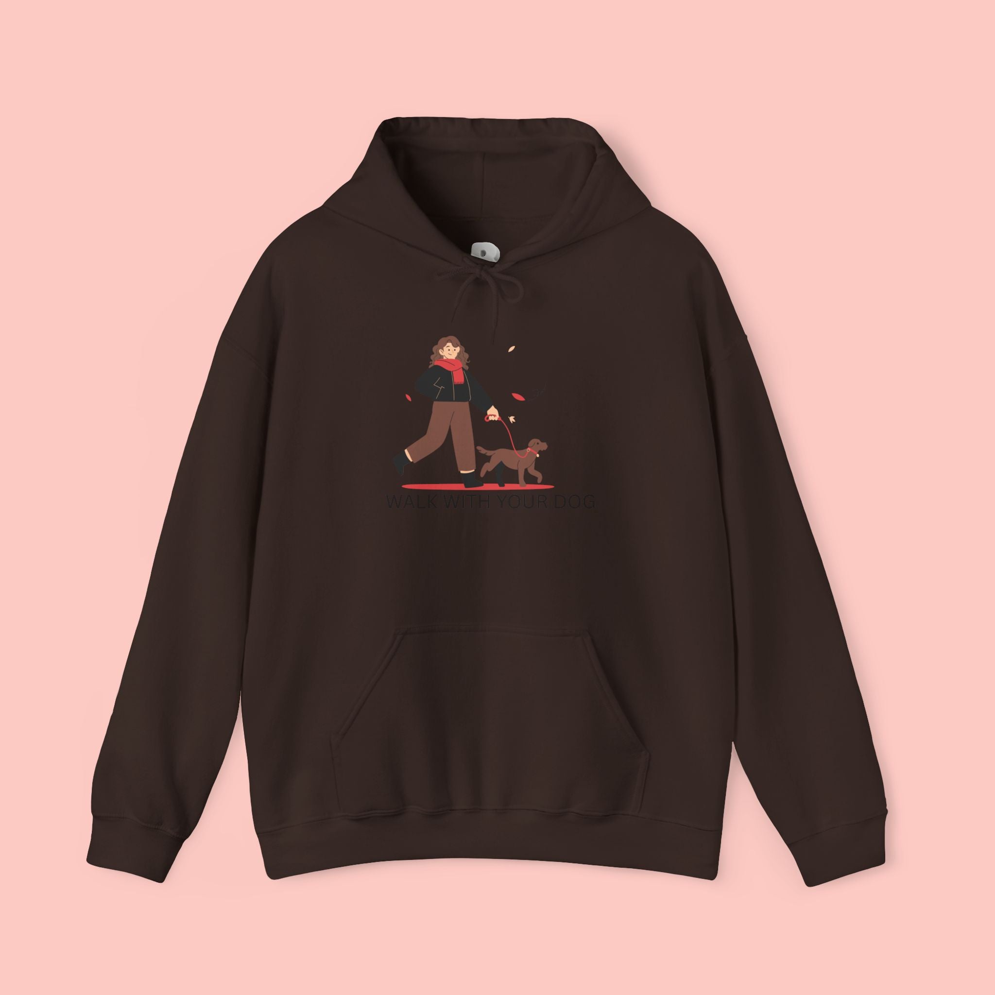 Dog Walk Hoodie — "Walk With Your Dog" Cozy Pet Lover Sweatshirt