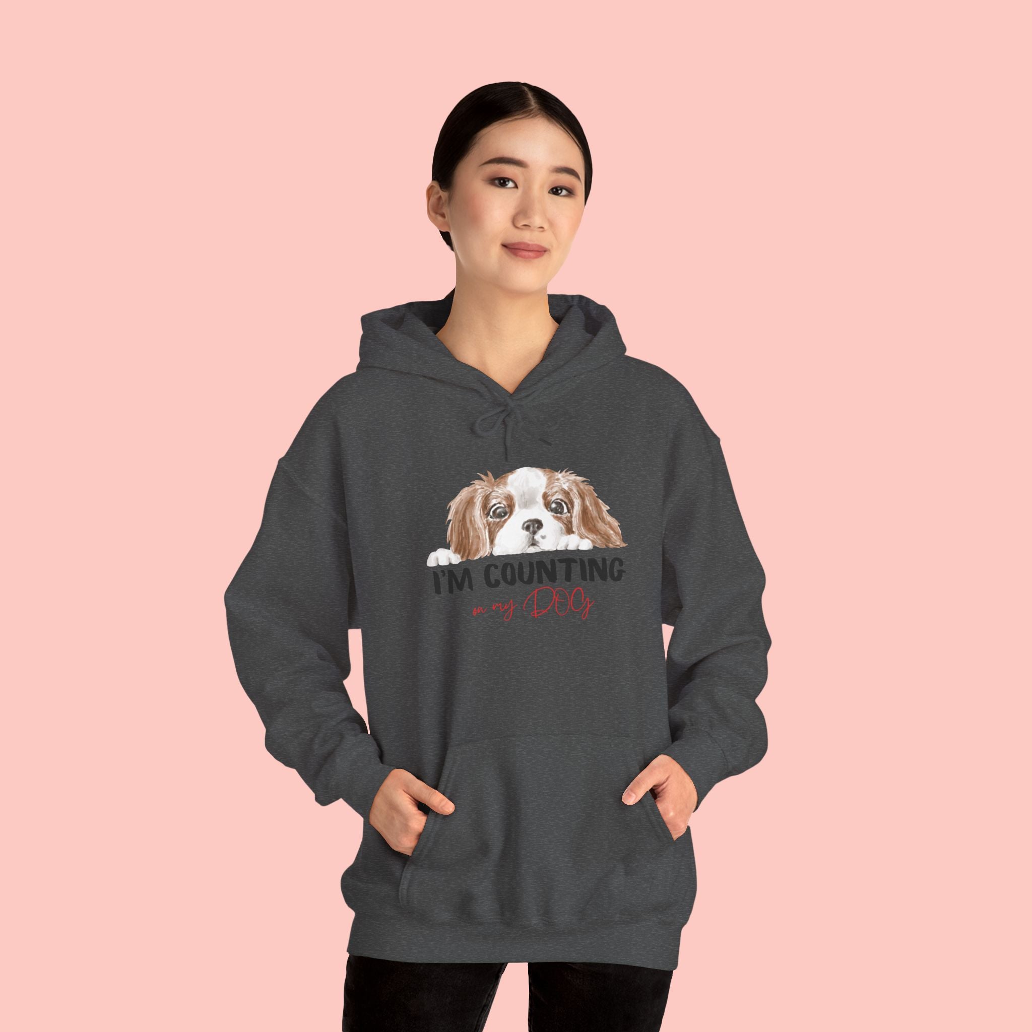 Dog Mom Hoodie – Cute Cavalier King Charles ‘I’m Counting My Dog’ Sweatshirt