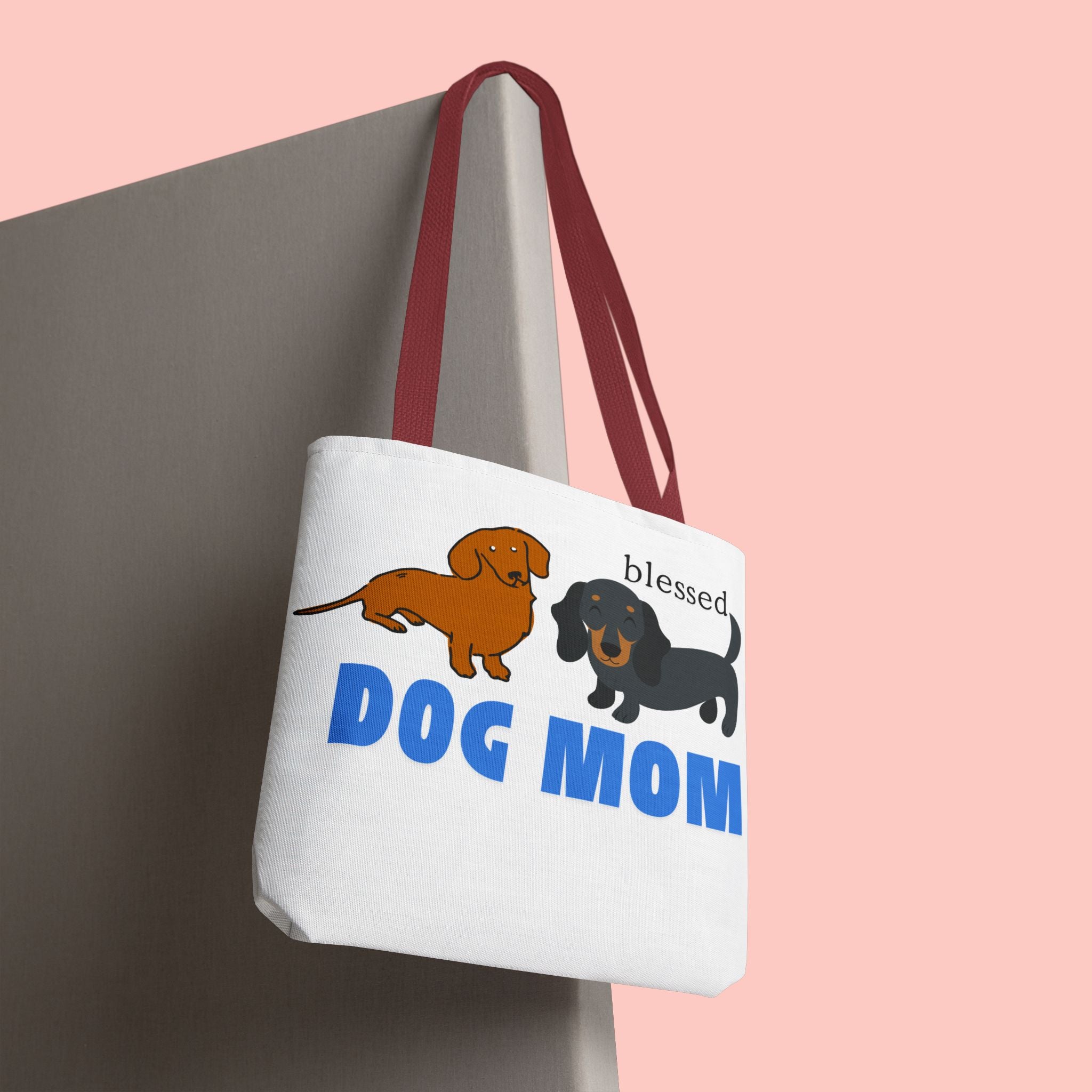 Dog Mom Tote Bag — Blessed Dachshund Design