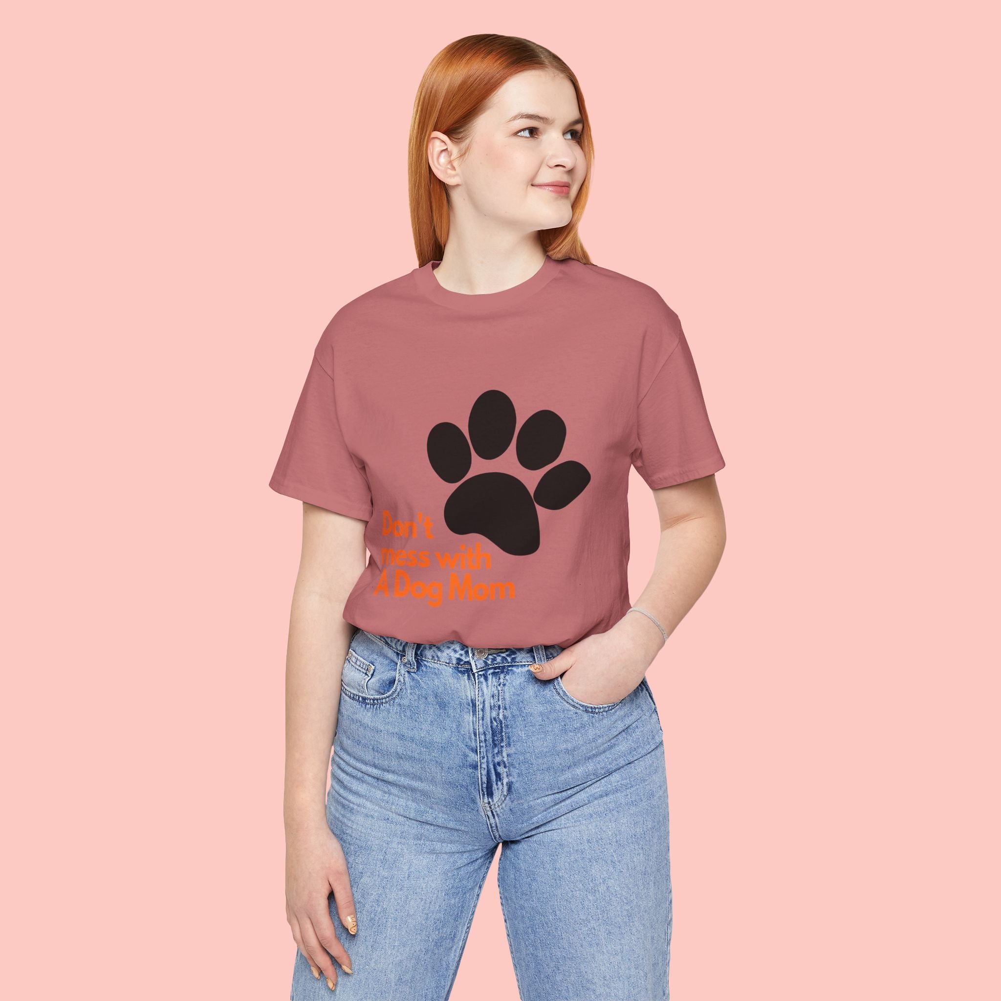 Don’t Mess With A Dog Mom T-Shirt — Paw Print Tee for Dog Lovers