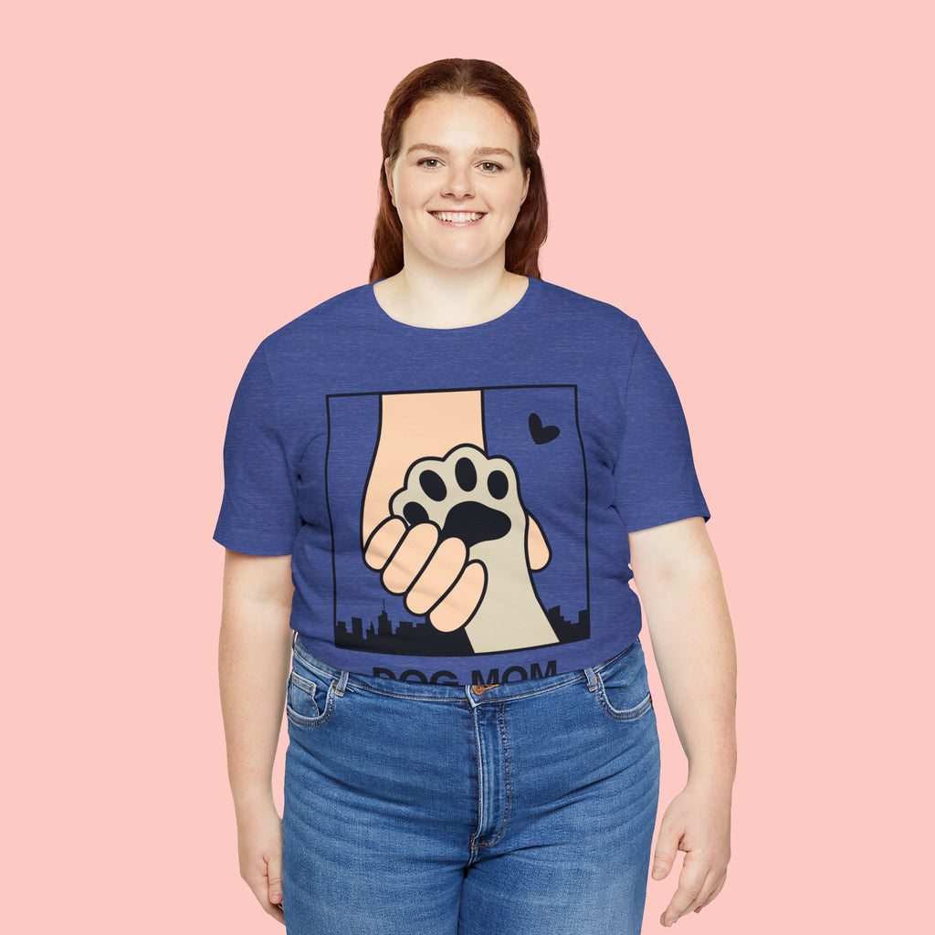 Dog Mom T-Shirt — "Love Your Dog Like a Mom" Paw Print Graphic