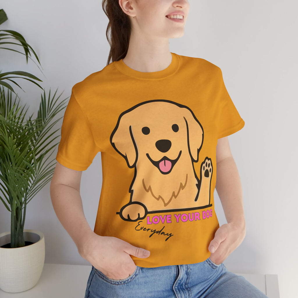 Love Your Dog Tee — Cute Golden Retriever Graphic T-Shirt