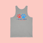 Dog Lover Tank Top — “I Am Not Single I Have Dog” Paw Print Tank