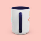 Dog Mom Club Accent Coffee Mug – Colorful Paw Print 11/15oz