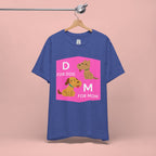 Dog Mom T-Shirt — Cute Pink "D for Dog, M for Mom" Graphic Tee