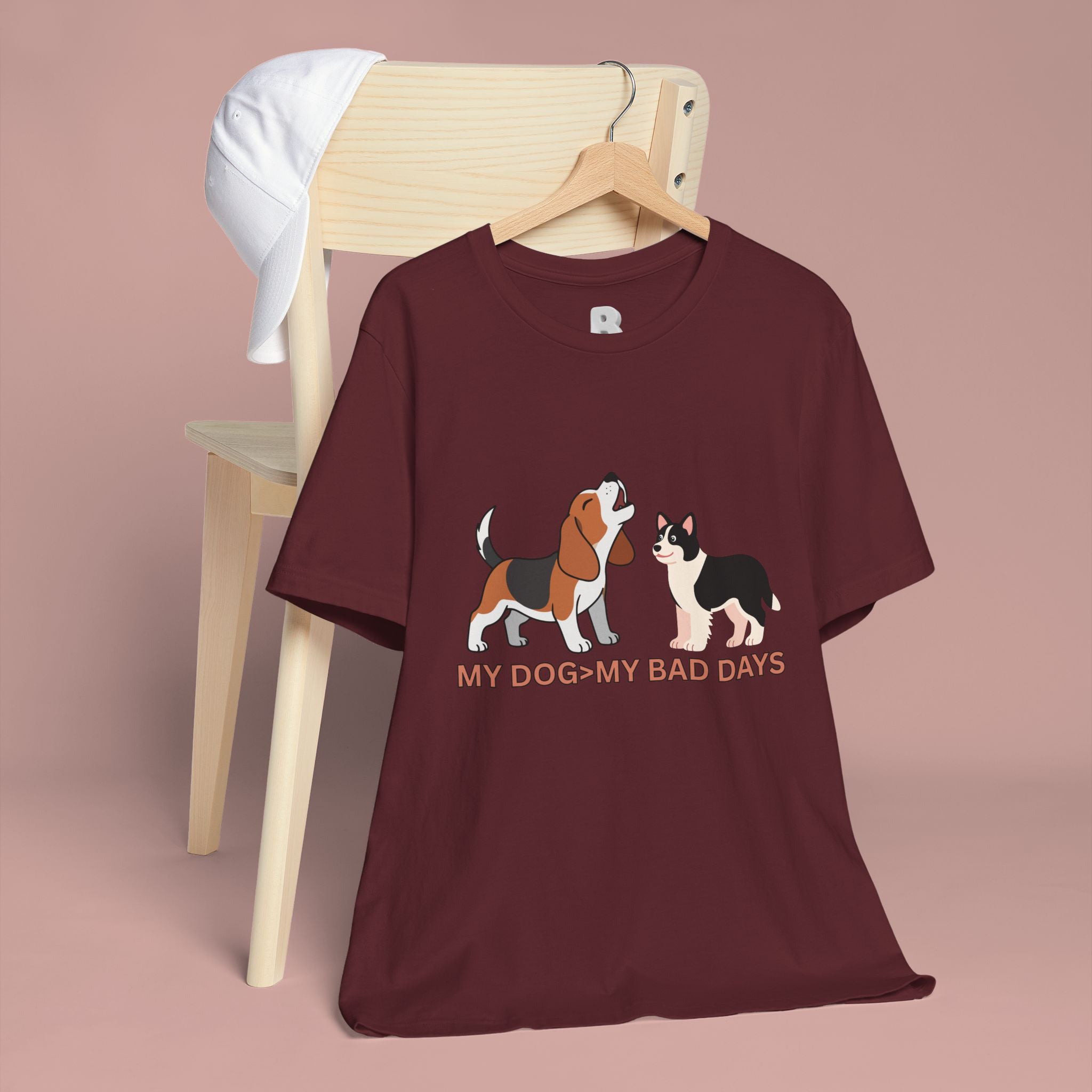 My Dog > My Bad Days T‑Shirt — Cute Beagle & Corgi Graphic Tee for Dog Lovers