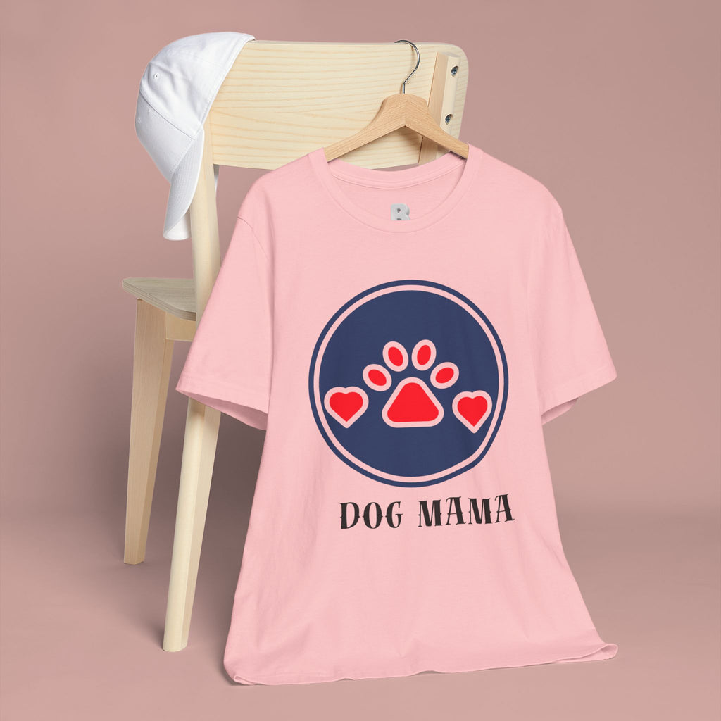 Dog Mama T-Shirt — Cute Paw & Heart Graphic Tee for Dog Lovers