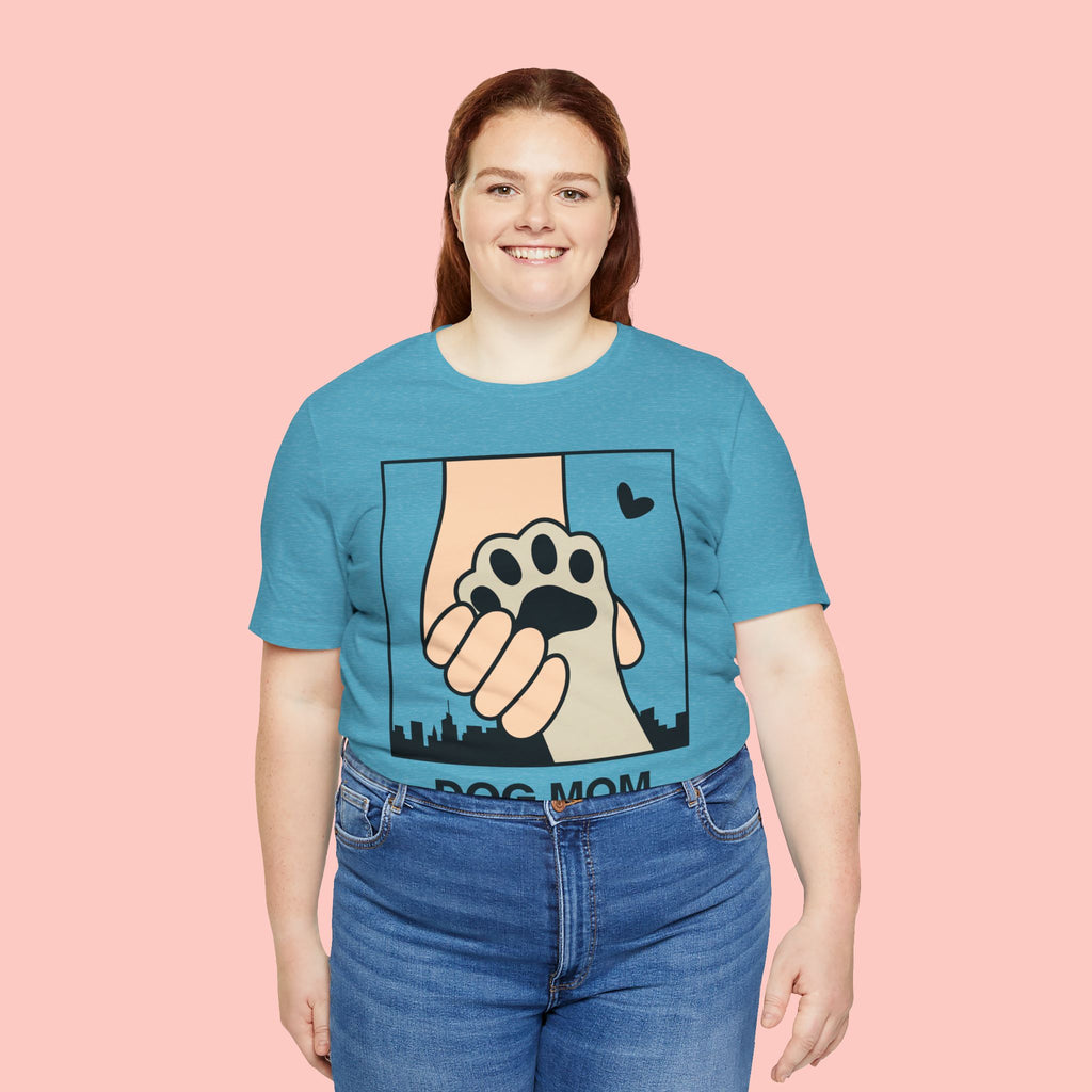 Dog Mom T-Shirt — "Love Your Dog Like a Mom" Paw Print Graphic