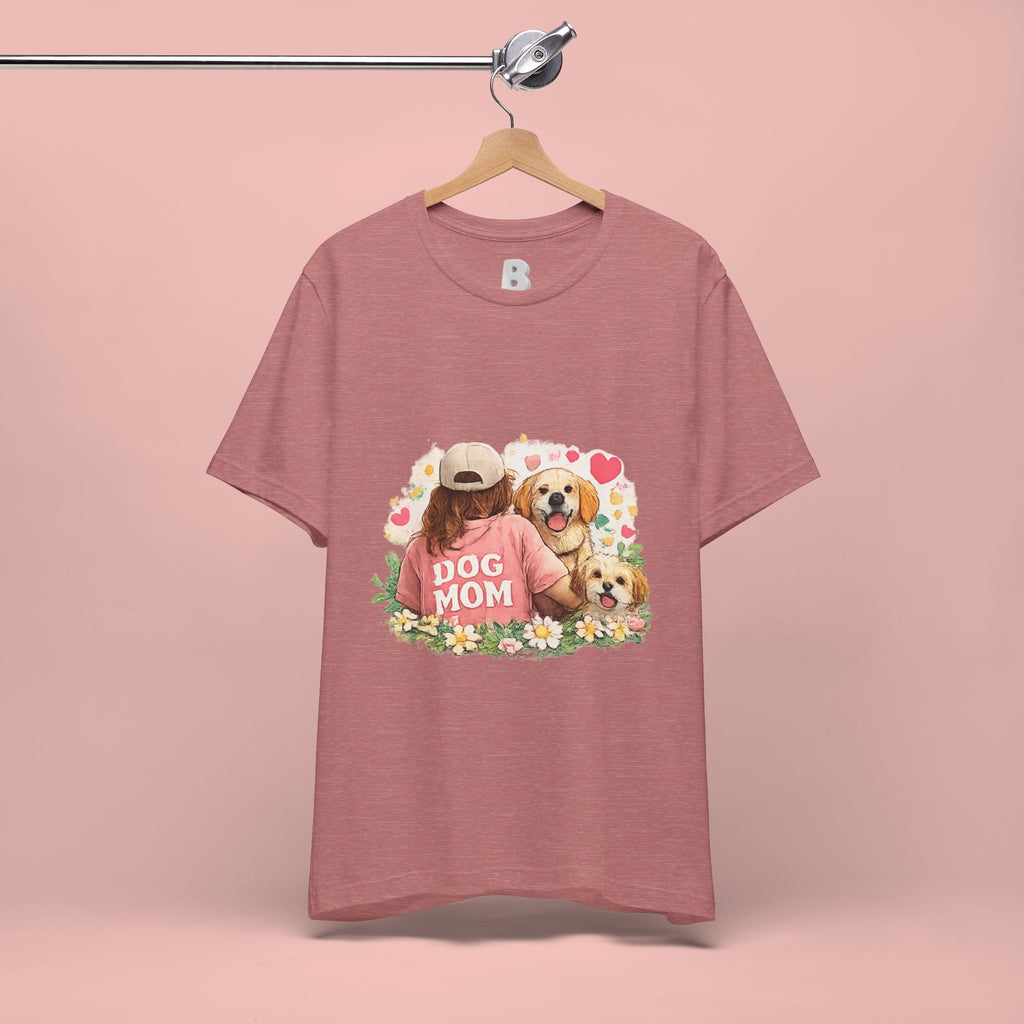 Dog Mom T-Shirt — Cute Floral Puppy Tee for Dog Lovers