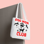 Dog Mom Club Tote Bag – Cute Paw Print Canvas Tote for Dog Lovers