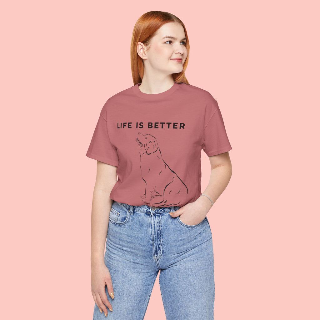 Dog Lover T-Shirt – “Life Is Better With My Dog” Graphic Tee
