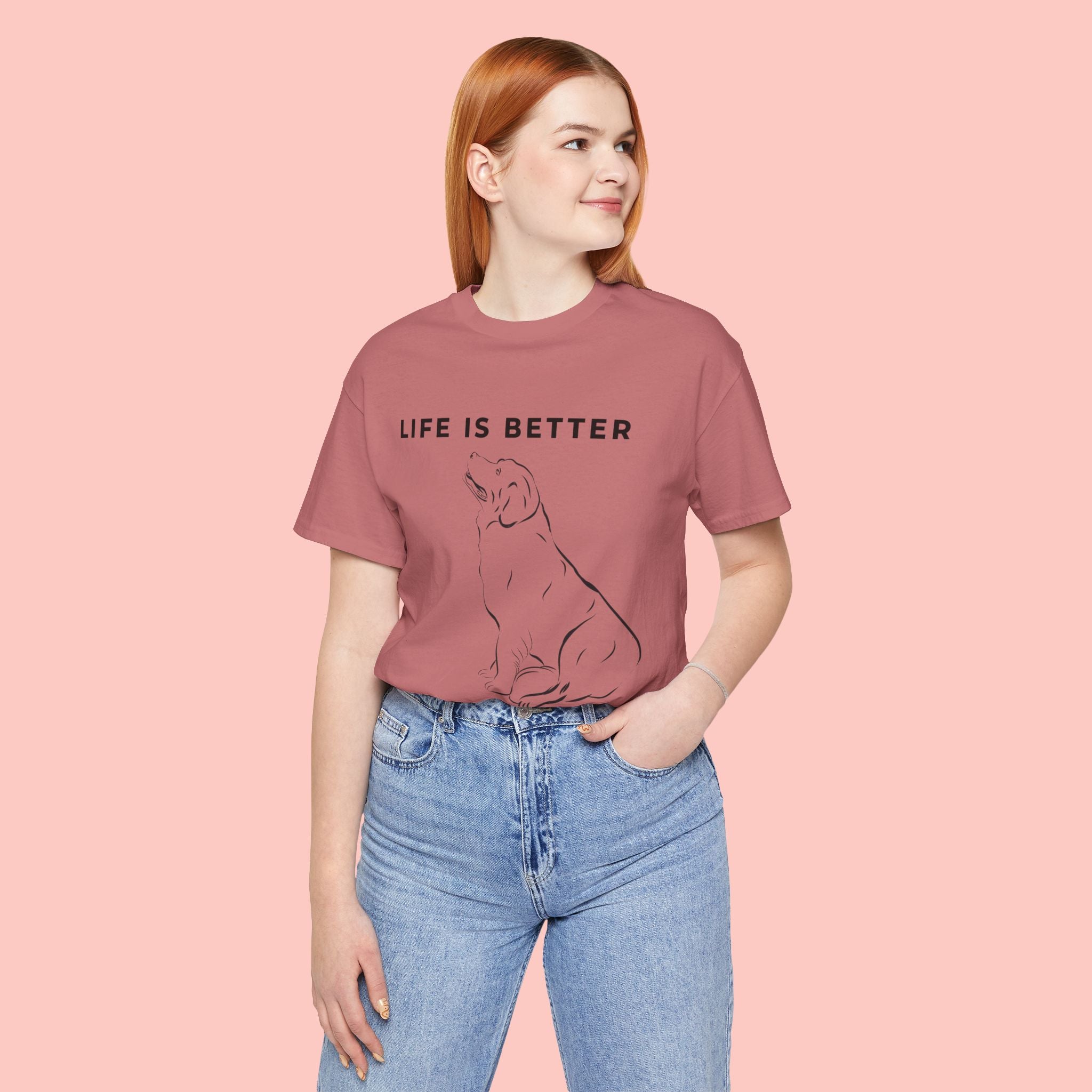 Dog Lover T-Shirt – “Life Is Better With My Dog” Graphic Tee