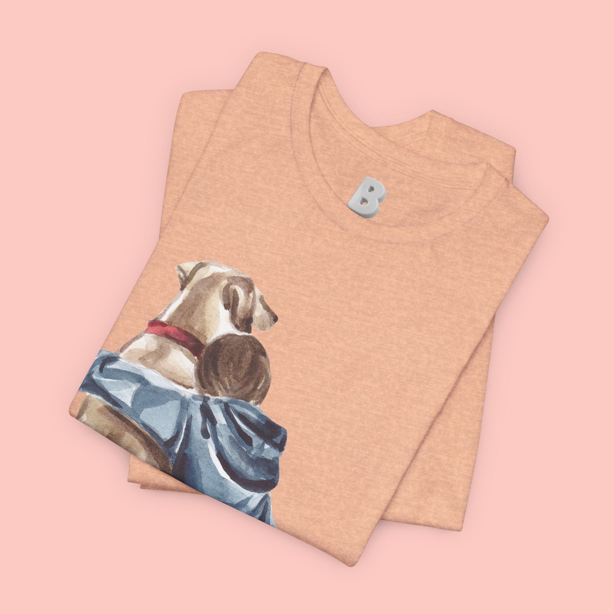 Cuddles Over Everything Tee — Boy Hugging Dog Animal Lover T-Shirt