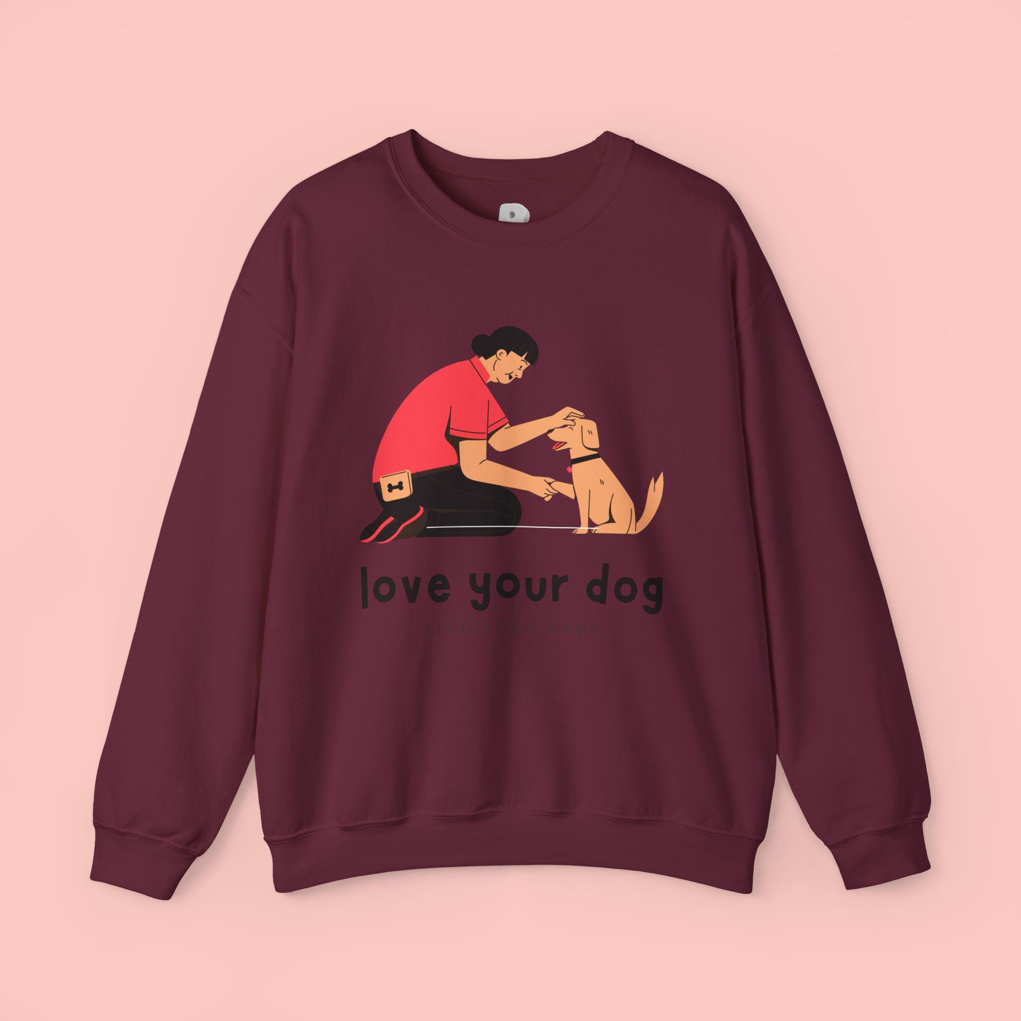 Love Your Dog Crewneck Sweatshirt — Cute Pet Lover Graphic Pullover