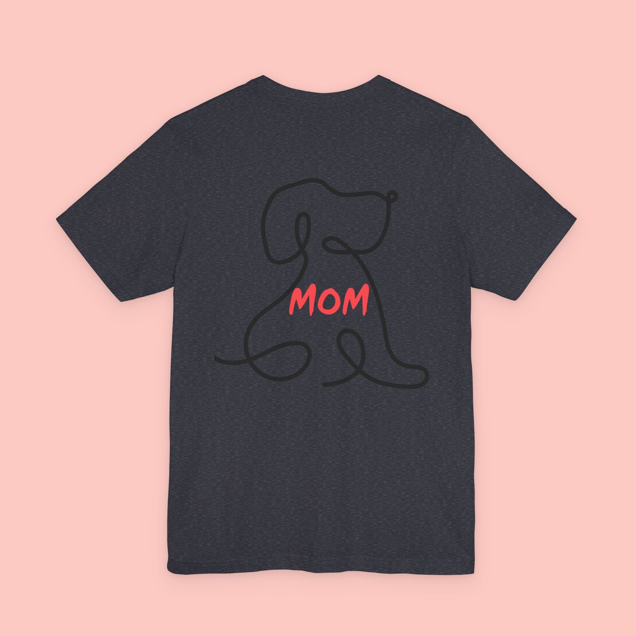 Mom Dog Line Art Tee — Mother's Day Pet Mom T‑Shirt