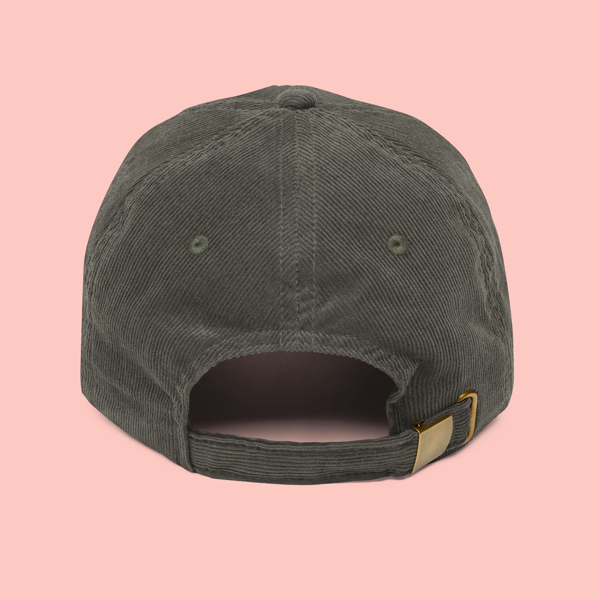 Dog Mom Embroidered Corduroy Cap — Vintage Rust Baseball Hat