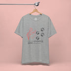 Dog Cuddle Tee – "Would Rather Cuddle My Dog" Paw Print Floral T-Shirt