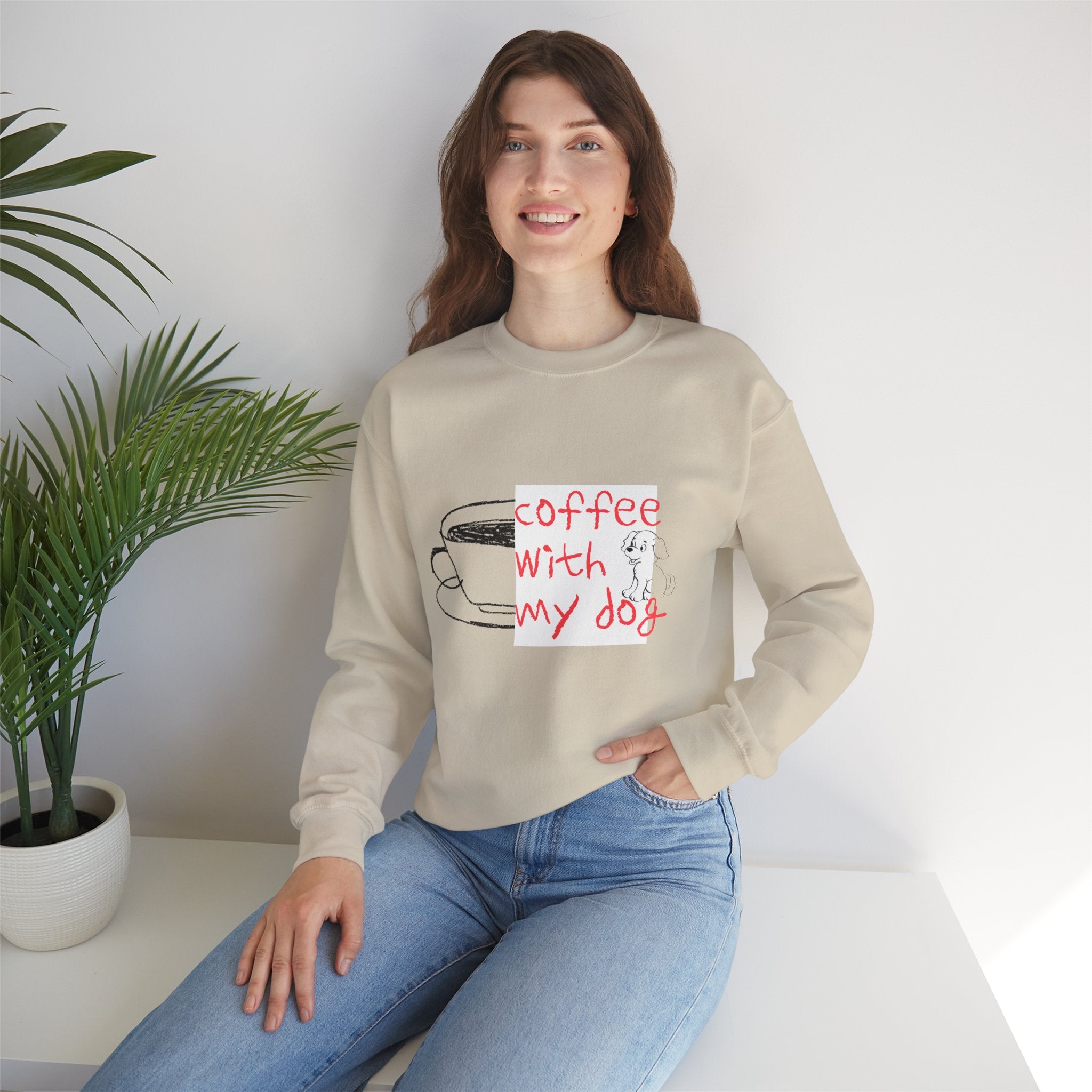Coffee With My Dog Crewneck Sweatshirt