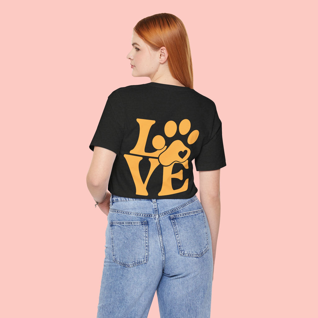 Love Paw Graphic Tee — Pet Lover T‑Shirt (LOVE with Paw Print)