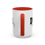Dog Mama Accent Coffee Mug — Cute Black & White Pet Lover Gift (11/15oz)