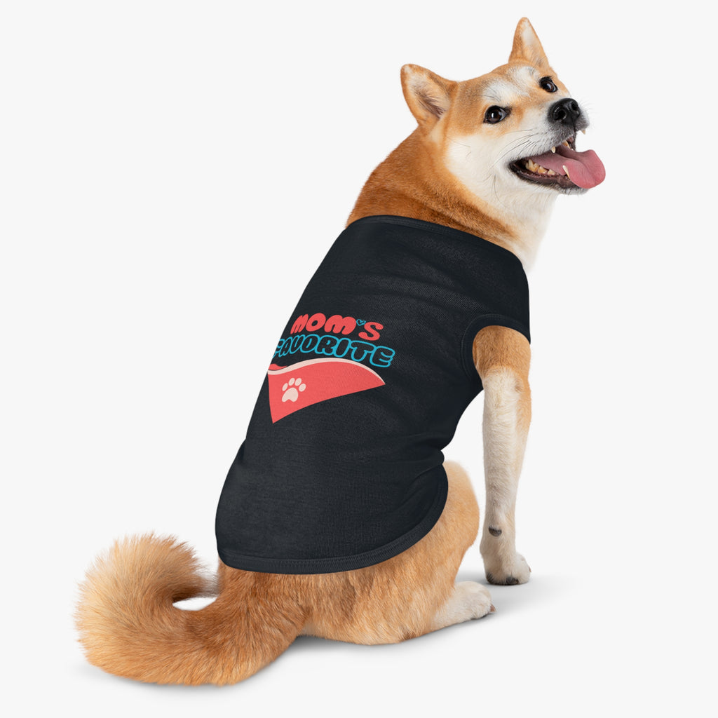 Mom's Favorite Pet Tank Top – Cute Paw Print Bandana Design for Dogs & Cats