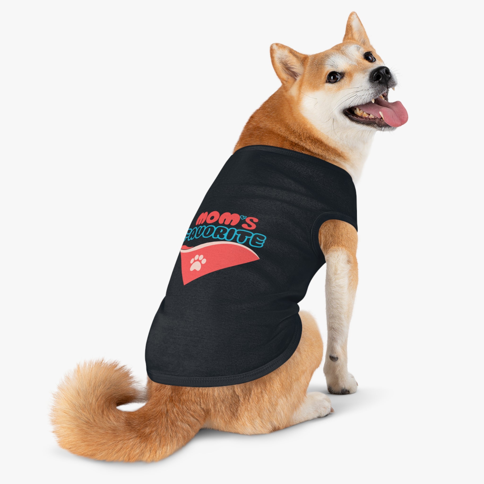 Mom's Favorite Pet Tank Top – Cute Paw Print Bandana Design for Dogs & Cats