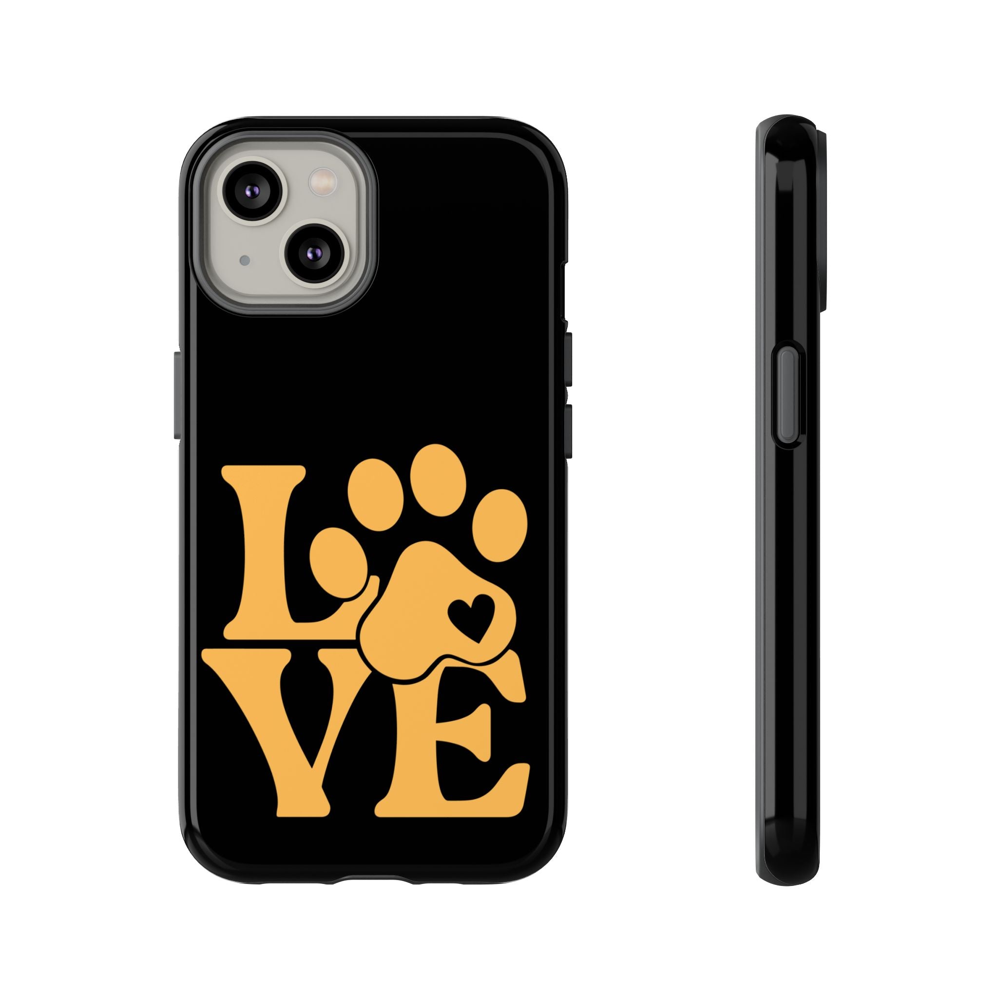 Phone Case — LOVE Paw Print Design (Pet Lover Protective Case)