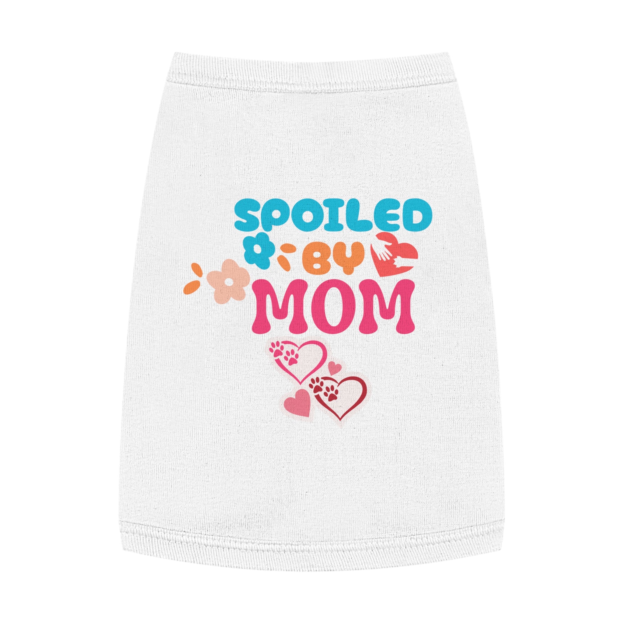 Pet Tank - "Spoiled by Mom" Cute Floral Dog & Cat Tank Top