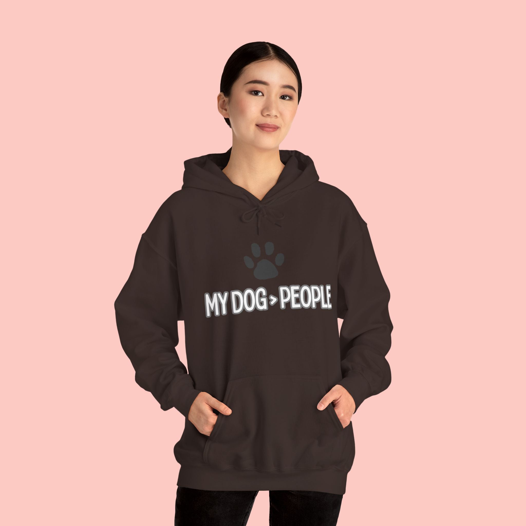 My Dog People Hoodie — Paw Print Graphic Dog Lover Sweatshirt
