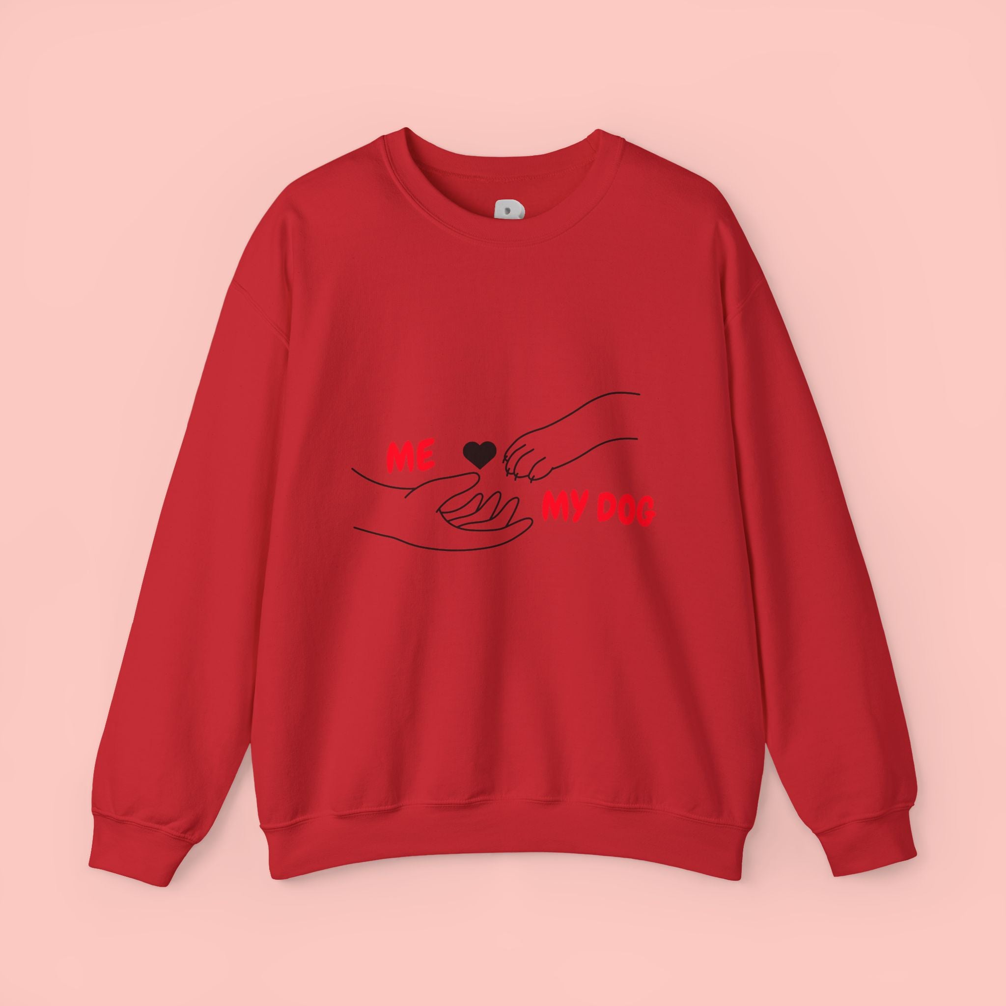 Dog Lover Crewneck Sweatshirt — "Me  My Dog" Minimalist Paw Print Design