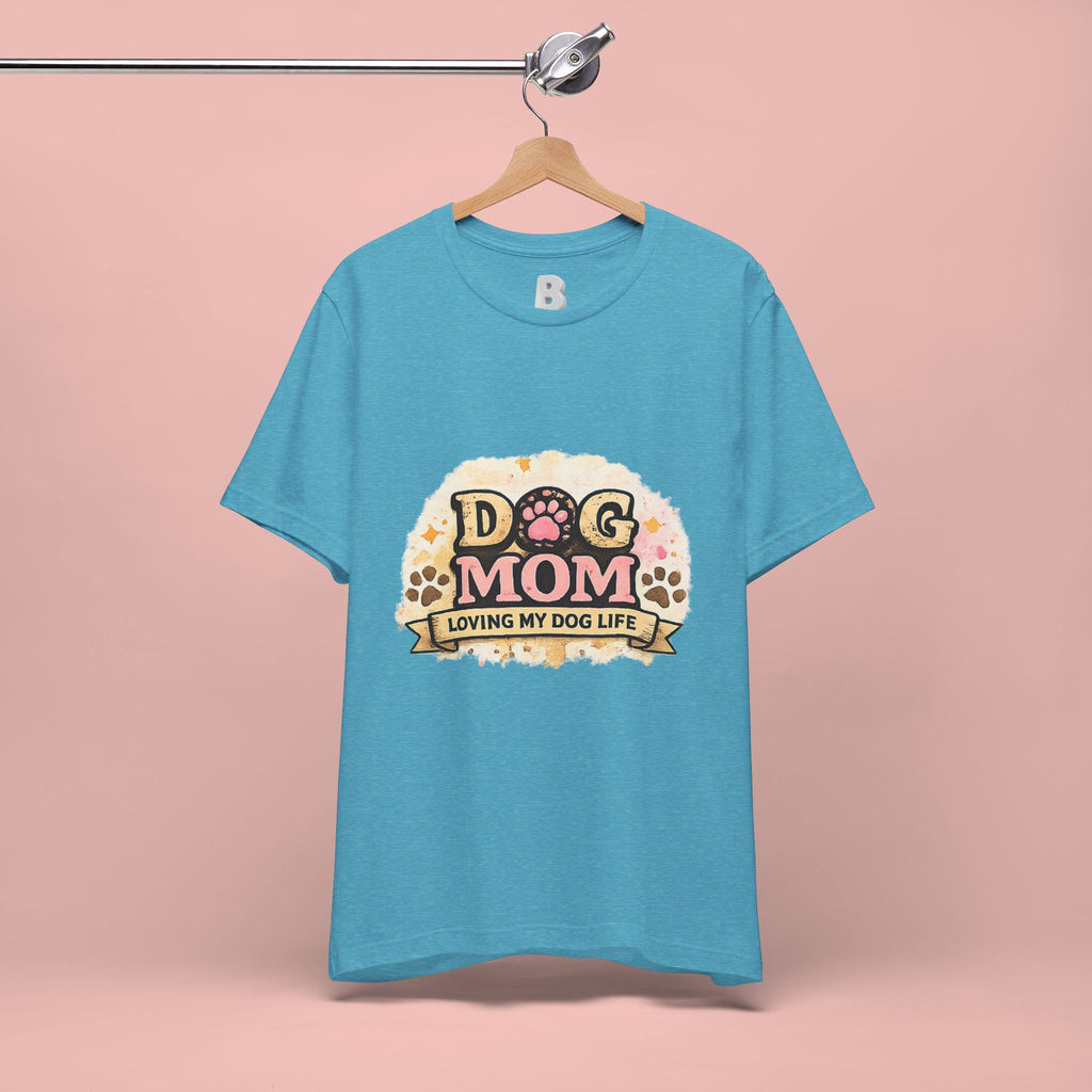Dog Mom T-Shirt – "Loving My Dog Life" Cute Paw Print Tee for Pet Moms